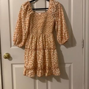 Orange floral dress from pink lily